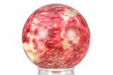 Polished Thulite (Manganian-Zoisite) Sphere - Trondheim, Norway #301492-1